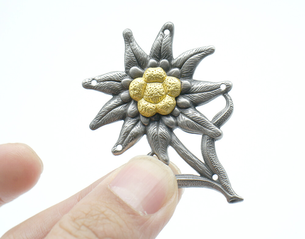German M43 Cap Badge Edelweiss
