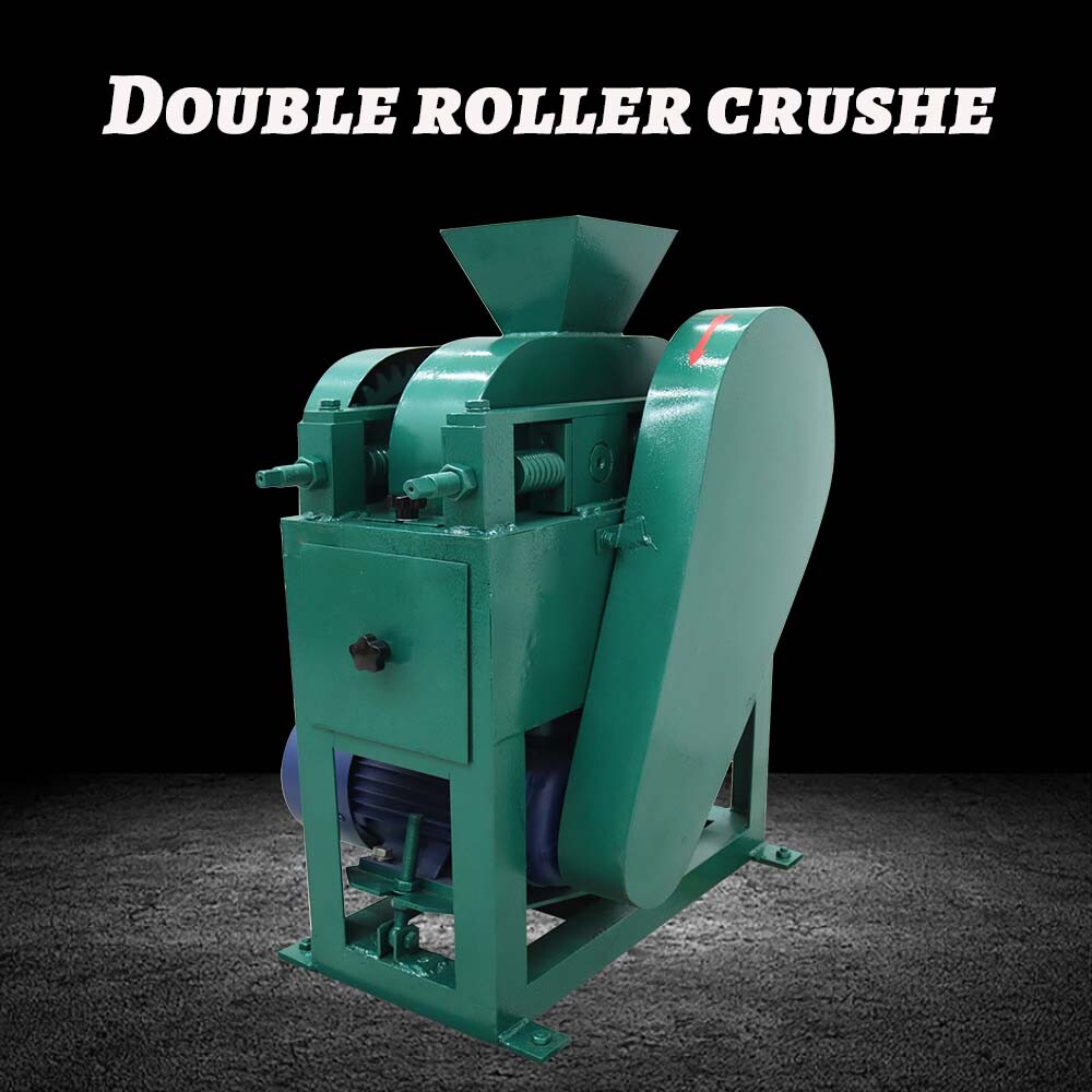 Double Roller Crushing Machine Broken Stone Rock Test Equipment Pulverizer 220V