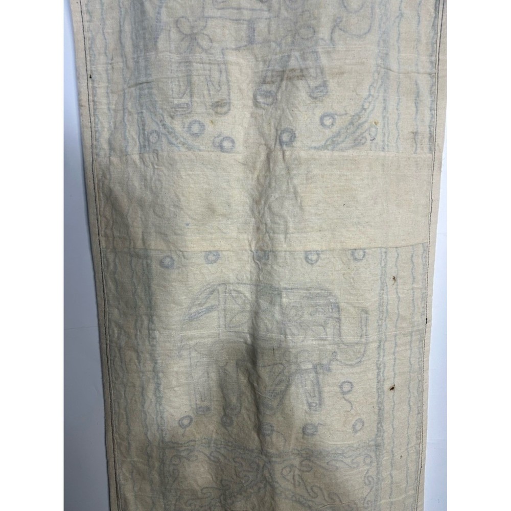 58" X 20" Embroidered Elephants Table Runner