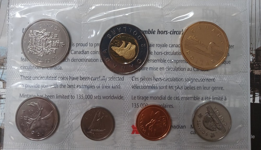 CANADA 2002 Uncirculated Royal Canadian Mint Prooflike Set