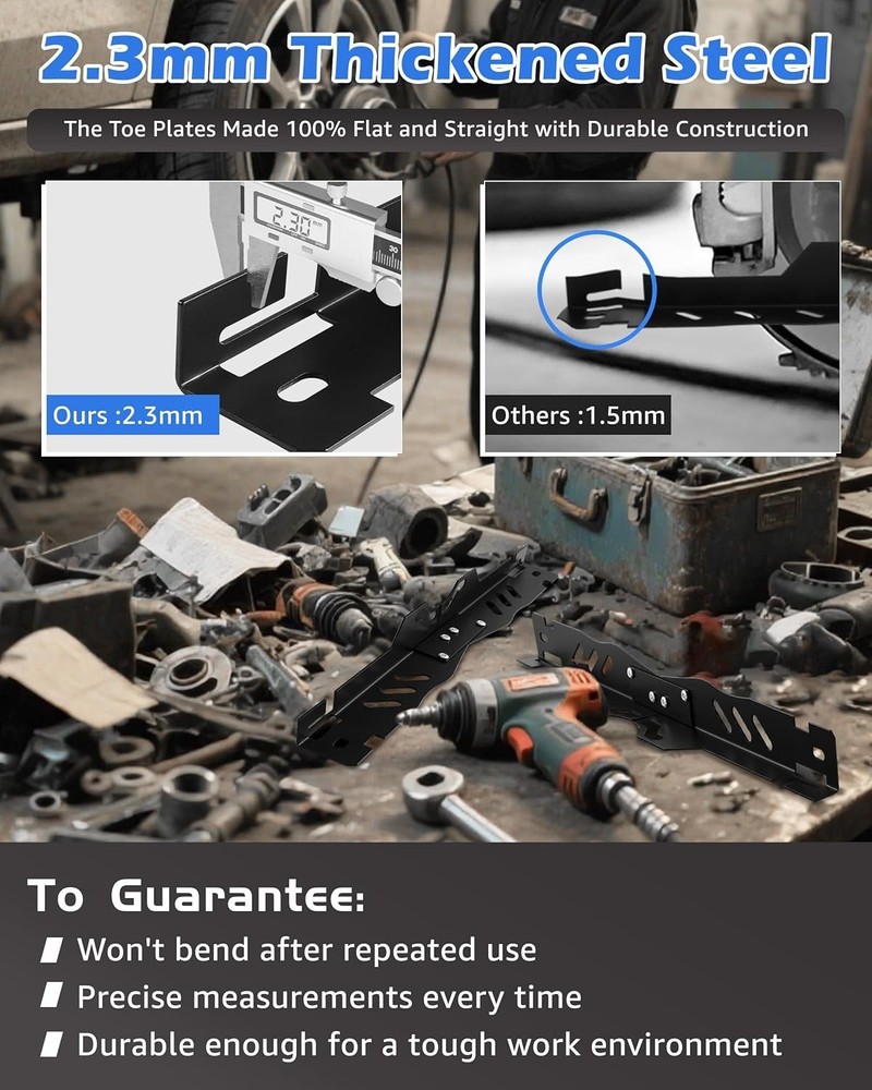 Heavy Duty Wheel Alignment Tool Kit, Toe Alignment Tool with Thickened Plates
