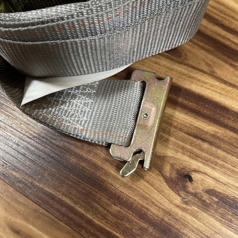 US Cargo Control USCC E Track Ratchet Strap w Spring E Fitting 2" x 16' Gray (4)