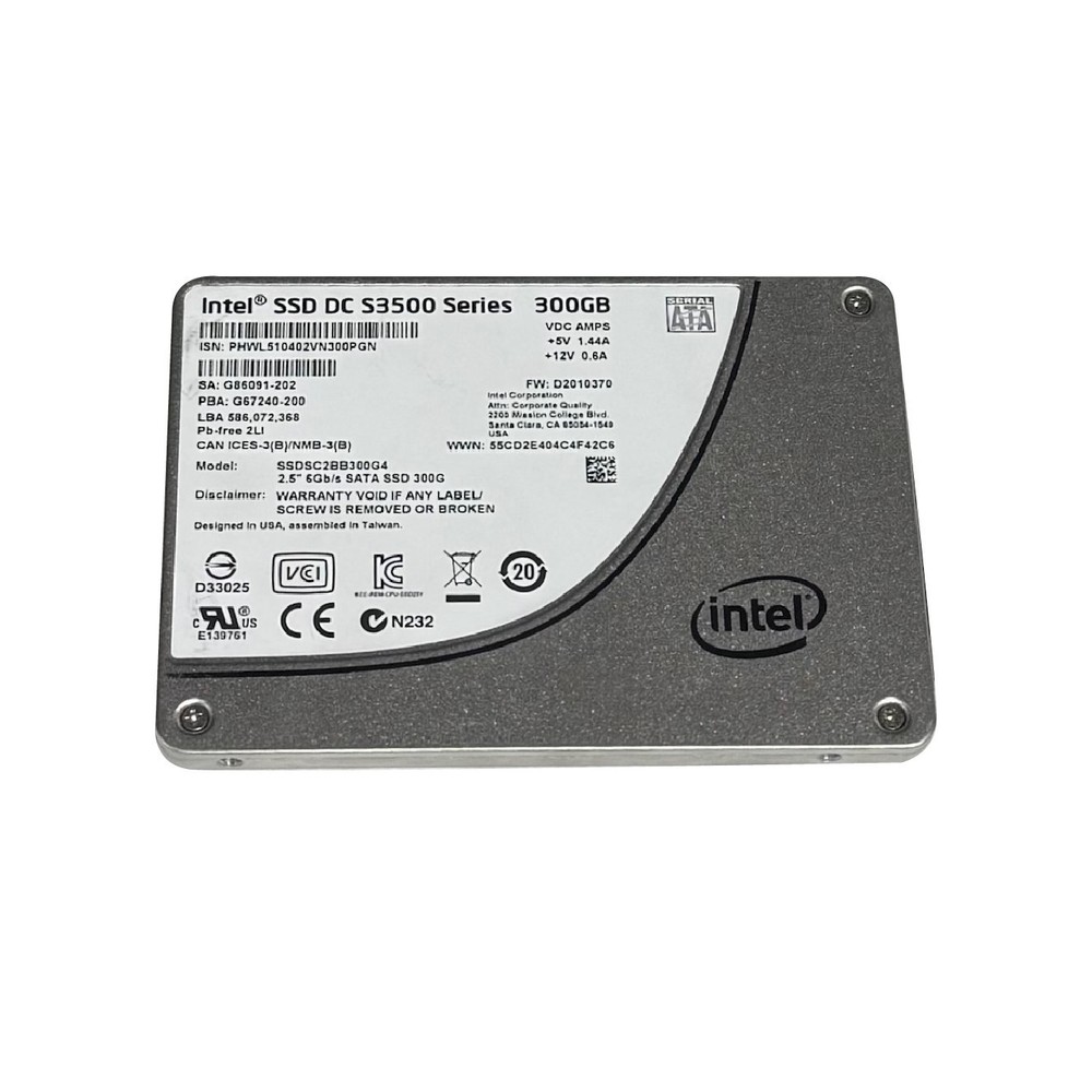 300GB SATA SSD Intel 2.5" SFF DC S3500 6Gbps Enterprise Solid State Drive