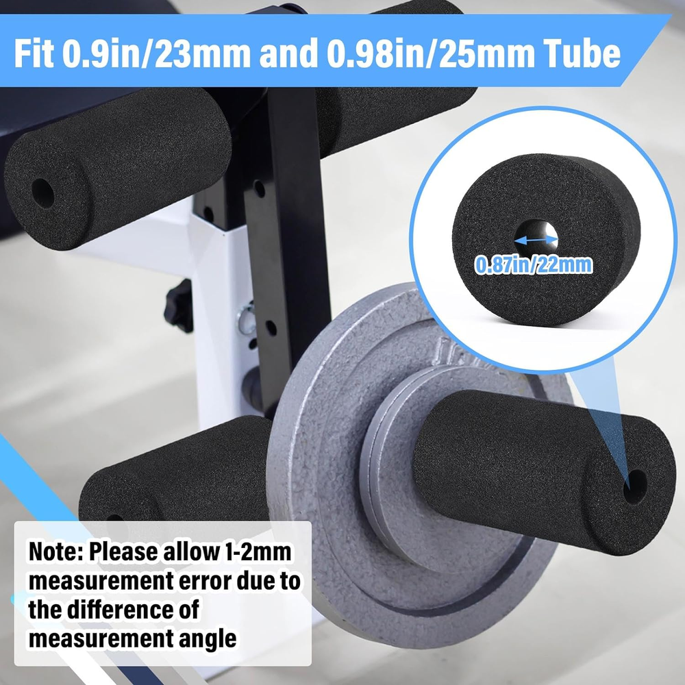 4 Pack Foam Foot Pads Rollers Replacement for Weight Bench Exercise Machines