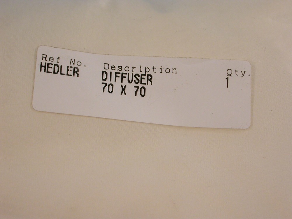 Hedler Systemlicht 70X70cm soft Box Diffuser- NOS