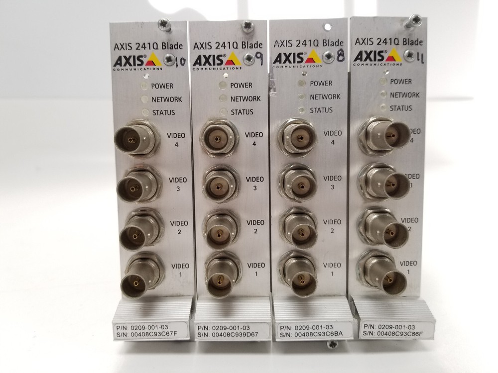 Lot of 4 Axis 241Q Blade Video Server Module for Axis Server Rack