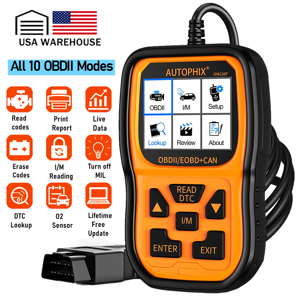 Autophix OM126P Check Engine Light Code Reader Car Scanner OBD2 Diagnostic Tool