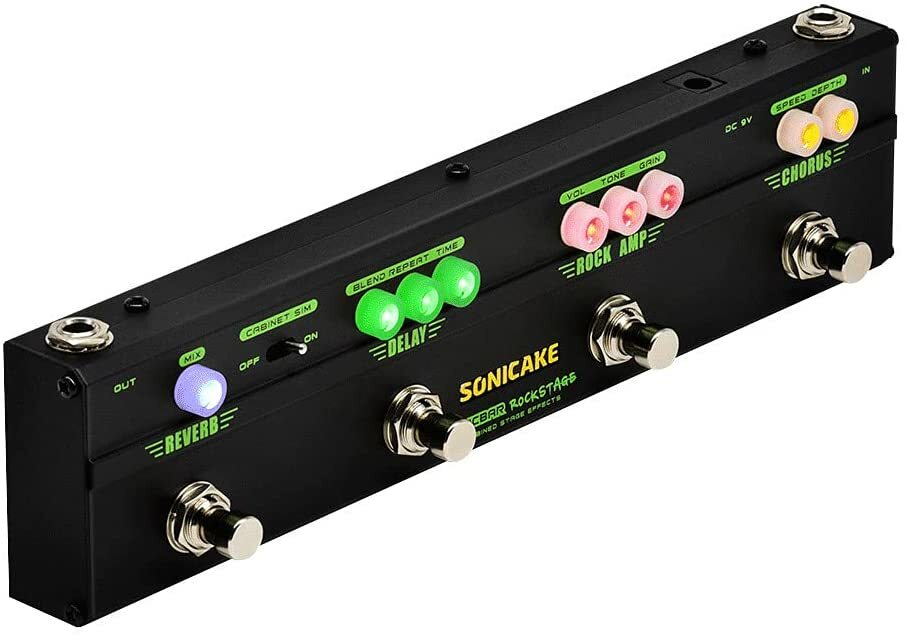 SONICAKE Guitar Multi Effect Pedal Chorus Delay Reverb Distortion