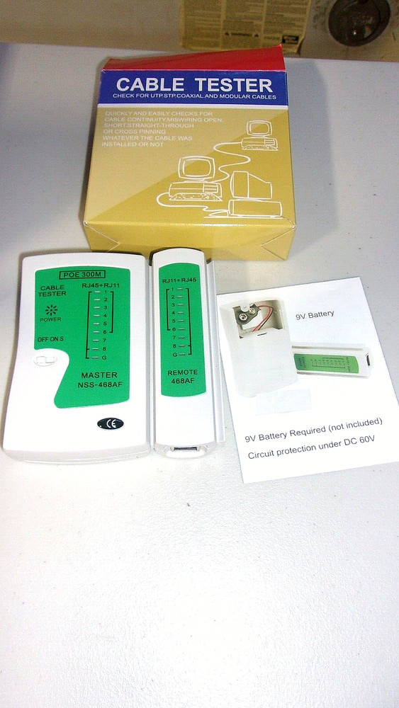 ETHERNET CABLE TESTER FOR VARIOUS CAT WIRE