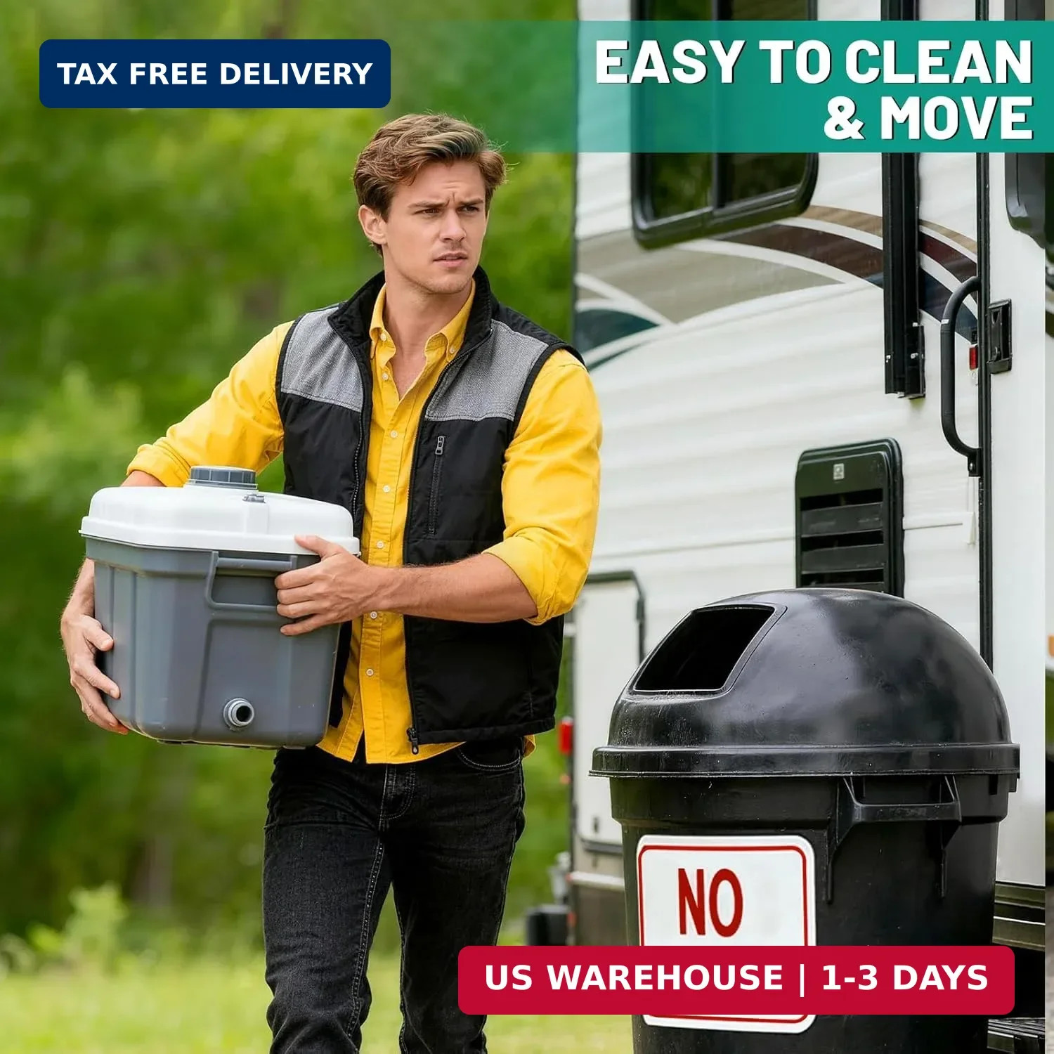 PortablePortable Toilet Gel, Poo Powder for Portable Toilet, Camping Toilet Gel,