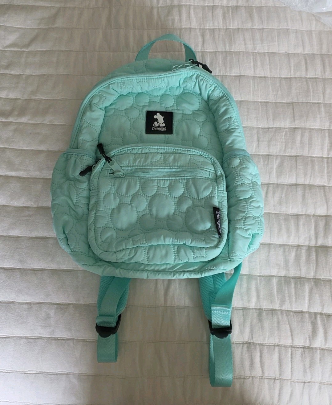 Disneyland Resort - Teal Mini Backpack with Quilted Mickey Ear Stitching (New!)