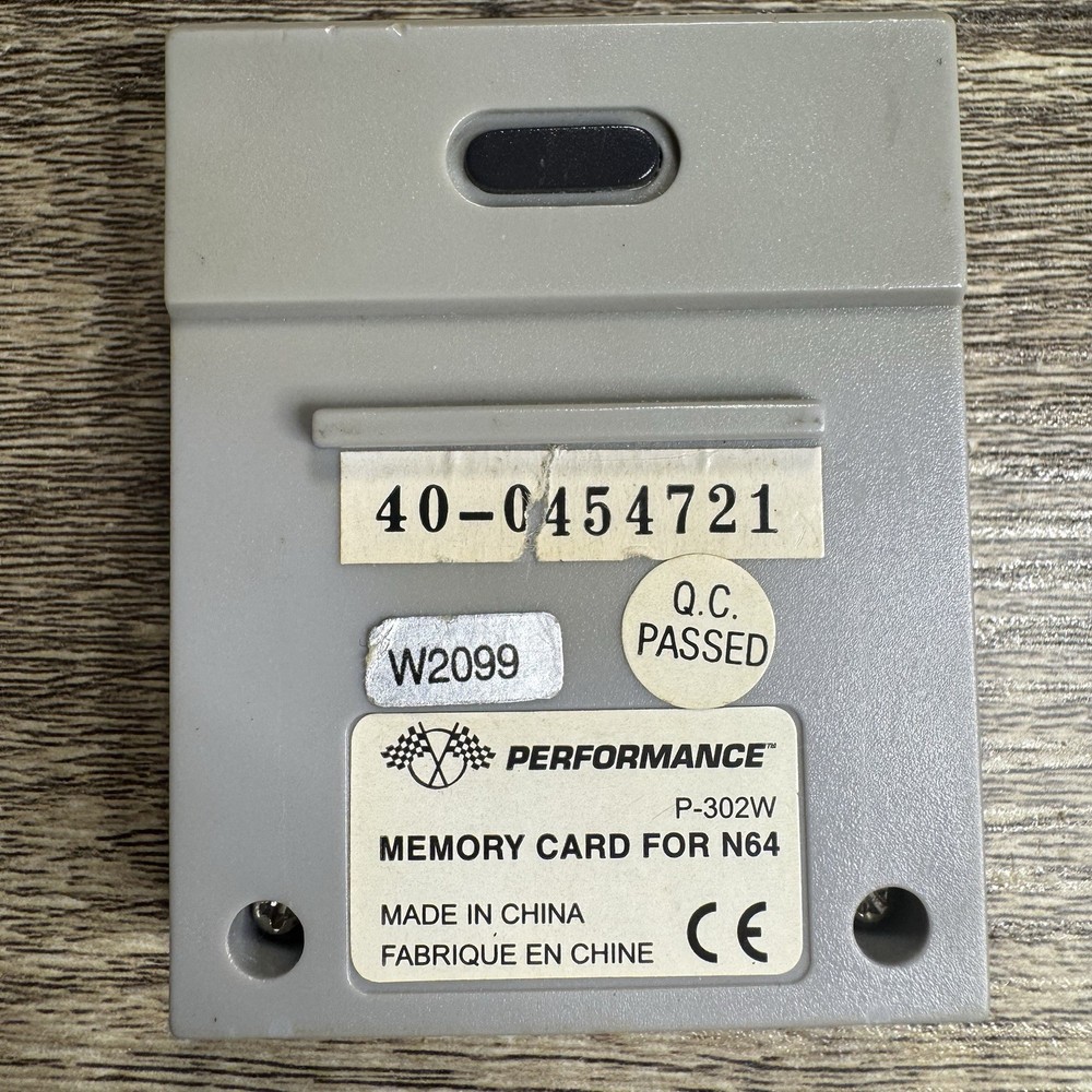 Nintendo 64 Controller Memory Card N64 Performance P-302W Serviced + New Battery