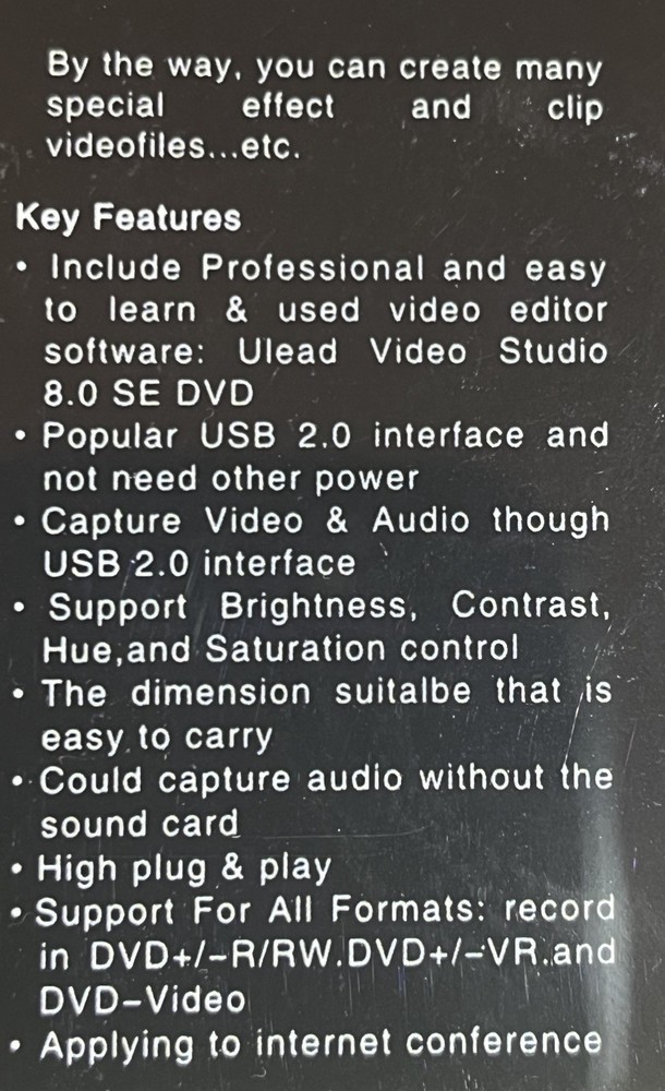 Easy CAPture USB 2.0 Video Adapter with Audio Capture