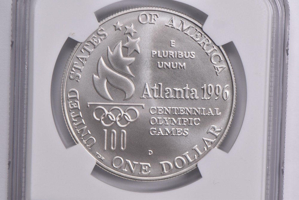 MS70 1996-D Olympics Rowing Commemorative Dollar NGC
