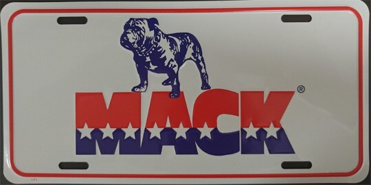 MACK TRUCKS EMBOSSED METAL LICENSE PLATE AUTO TAG NEW OLD STOCK NUMBER #2155