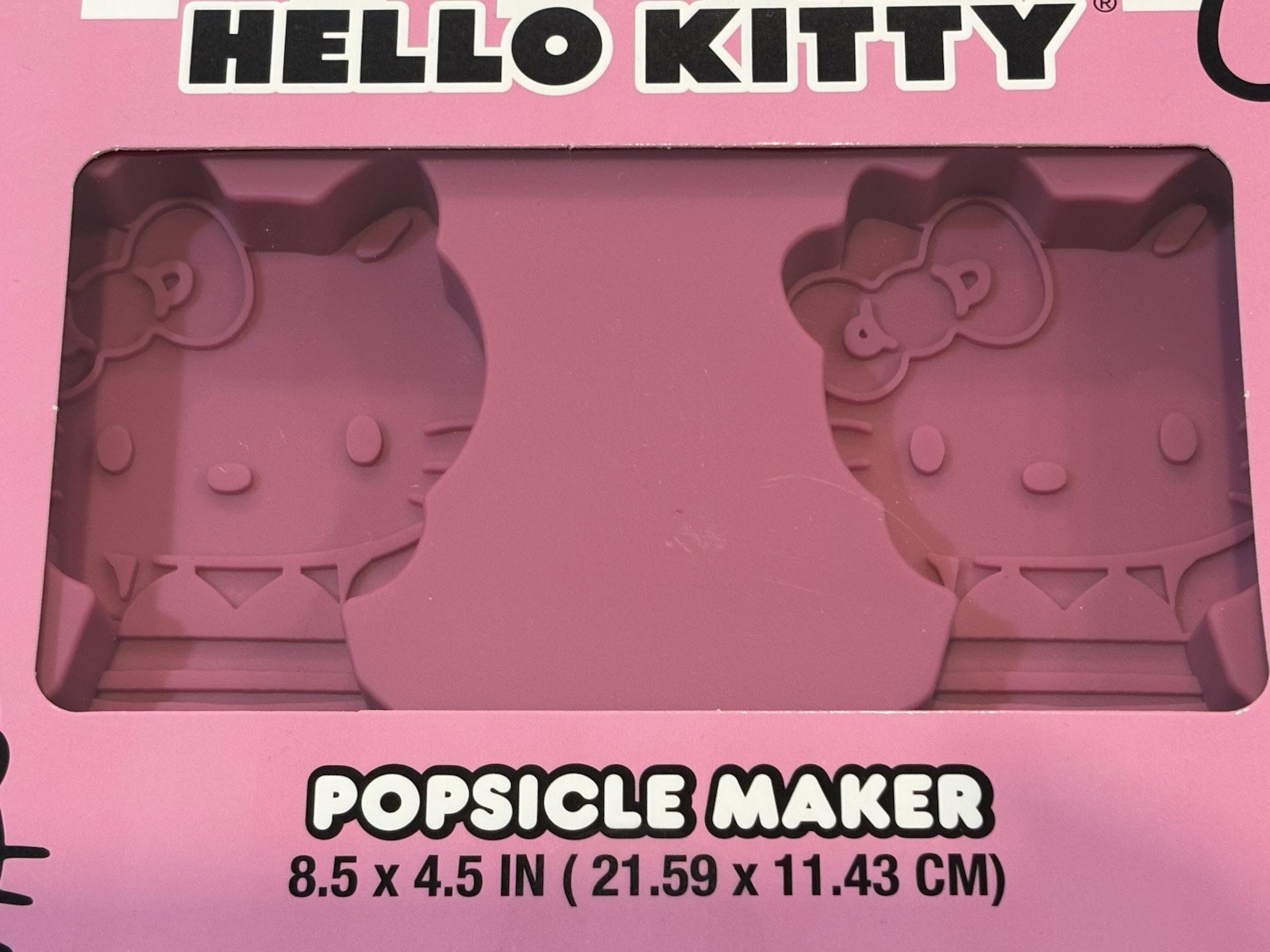 Hello Kitty Popsicle Maker Ice Pop Mold Set Flexible Silicone Pink New In Box