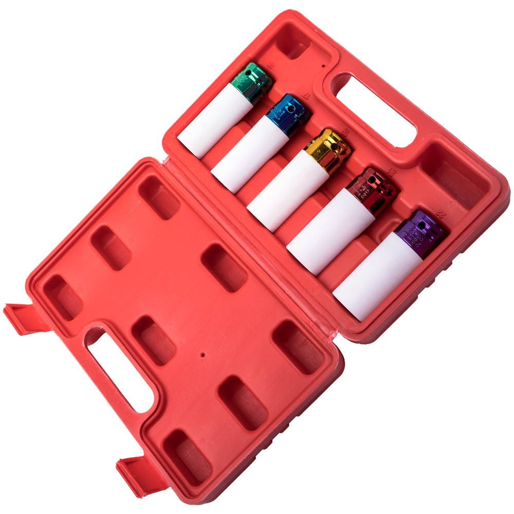 Lug Nut Impact Socket Kit Thin Wall Wheel Protector Socket Kit 1/2 Inch Drive