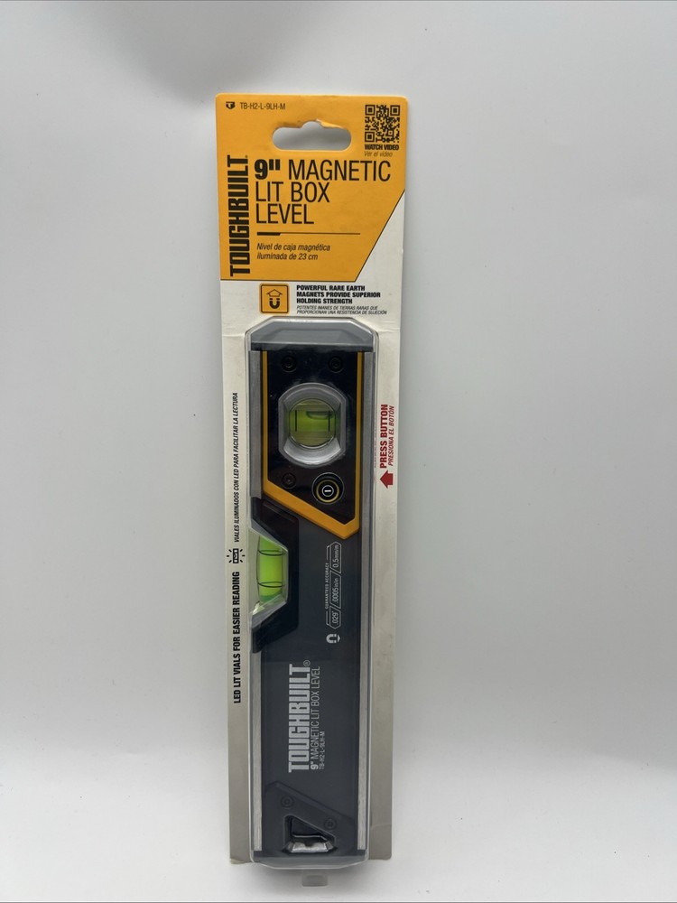 Toughbuilt 9" Magnetic Lit Box Level LED