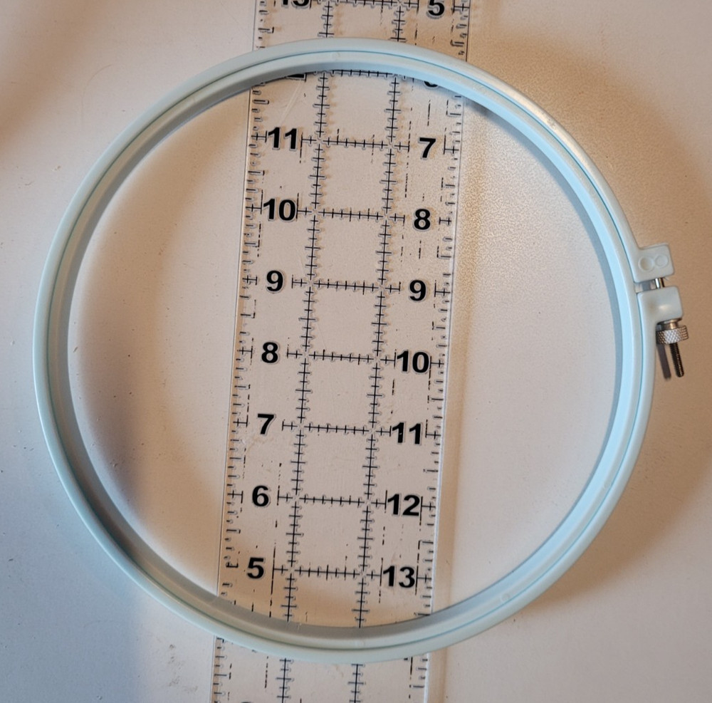 8" Embroidery Hoop, Plastic, Light Blue