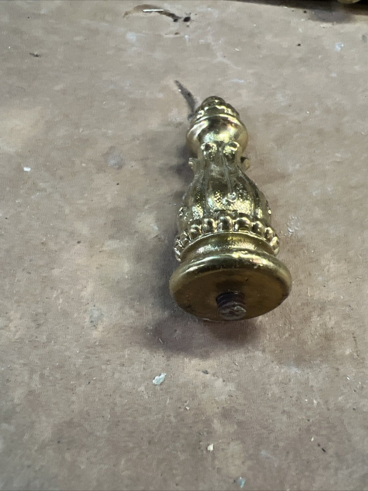 Antique Polished Brass Hinge Finials.