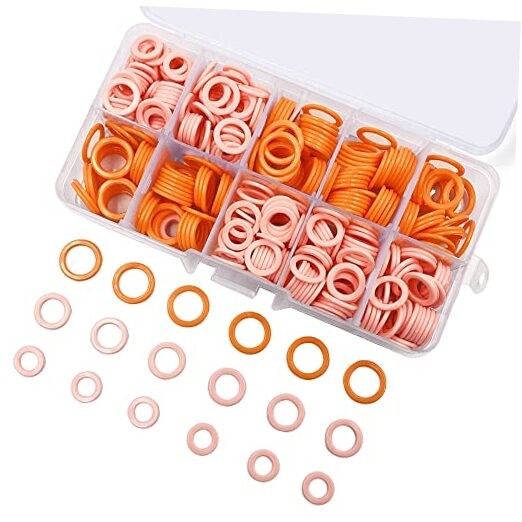 450 pcs Knitting Stitch Marker,  Braided Auxiliary Marking Ring, Plastic Ring