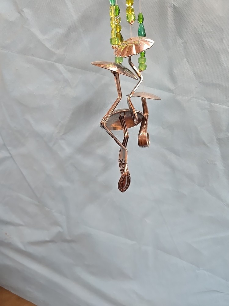 Spoon/flatware Mushroom Wind Chime