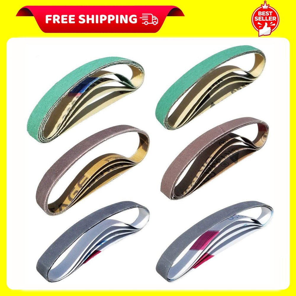 24 Pcs 1/2" X 10" Replacement Belt Kit for Work Sharp Combo Kni fe Sharpener (Mo