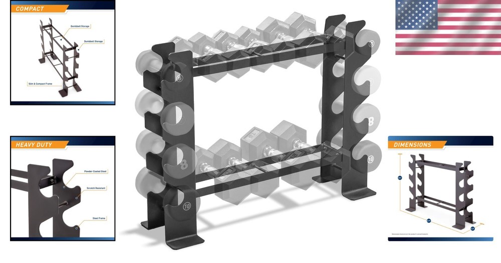 Dumbbell & Kettlebell Storage Rack