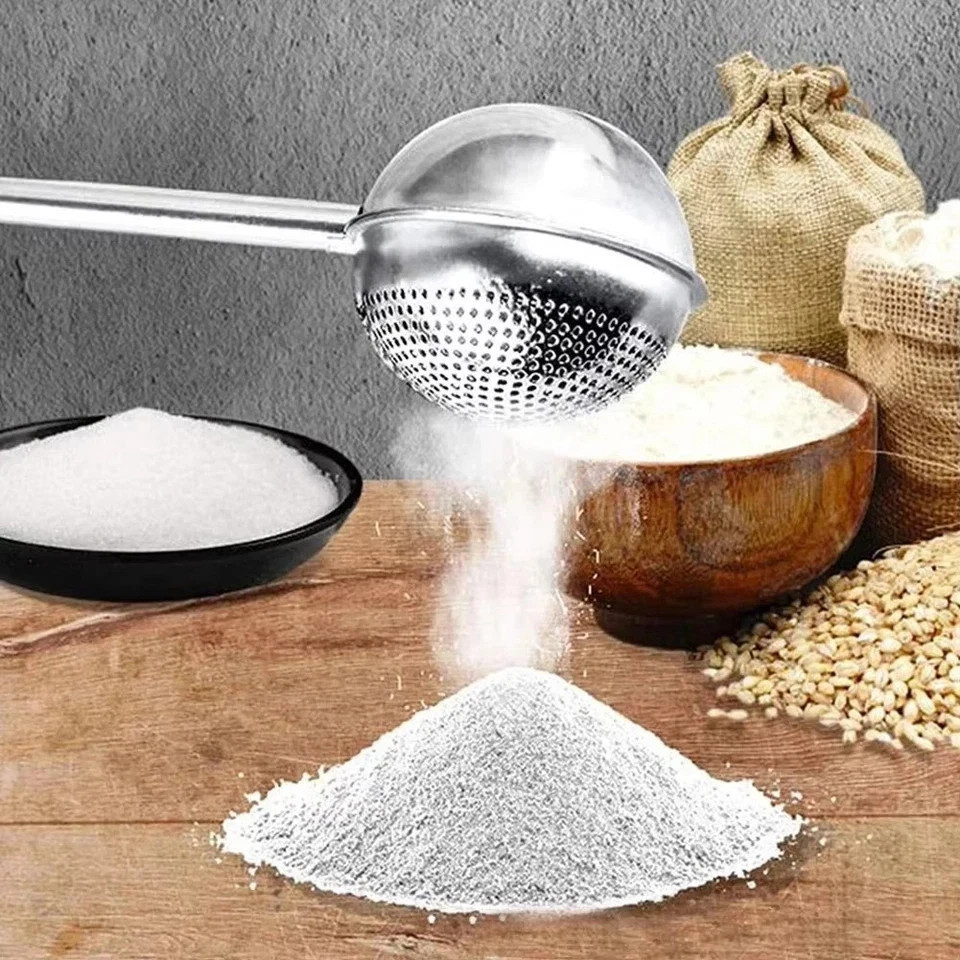 Stainless Steel Powder Shaker Sugar Duster Flour Sieve Cake Decorating BakerTool