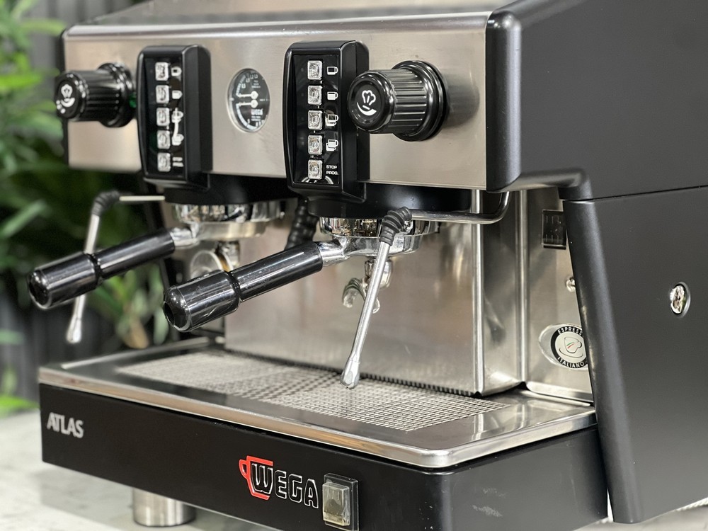 WEGA ATLAS COMPACT EVD 2 GROUP ESPRESSO COFFEE MACHINE BLACK