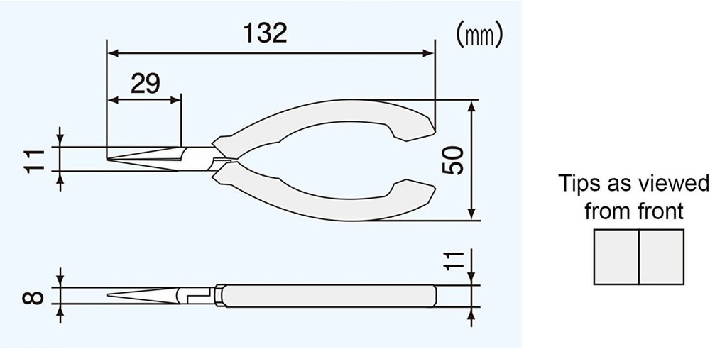 ENGINEER PS-04 Compact Precision Compact Flat Nose, Long Nose Pliers, Profess...