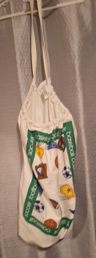 Sport/laundry Canvas Bag With Zipper And  Drawstring