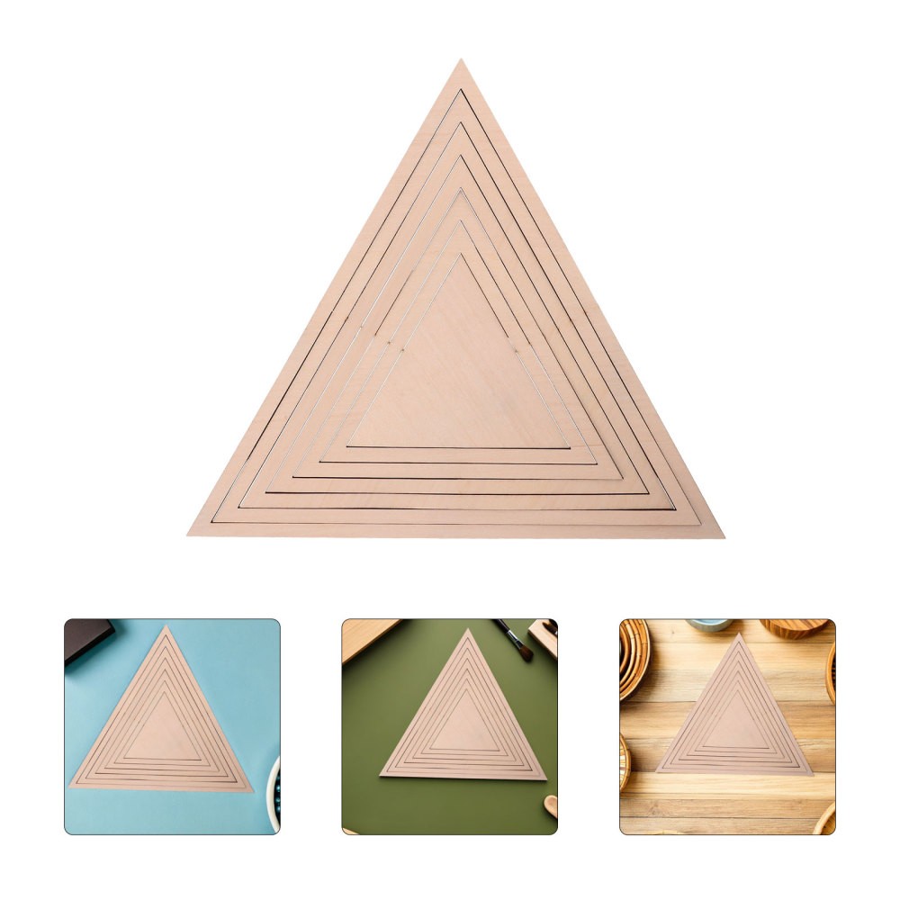 1 Set Ceramics Plate Forming Molds - Triangular Pottery Tools Wooden Concentric