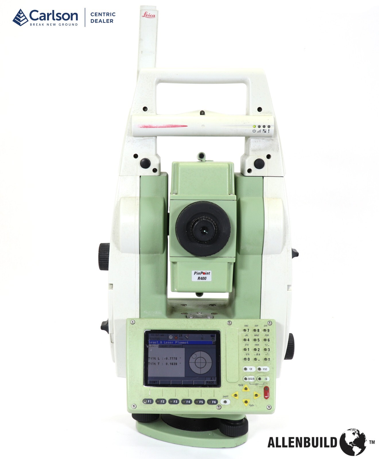 Leica TS12 R400 Robotic Total Station With a Windows Tablet Running SurvPC