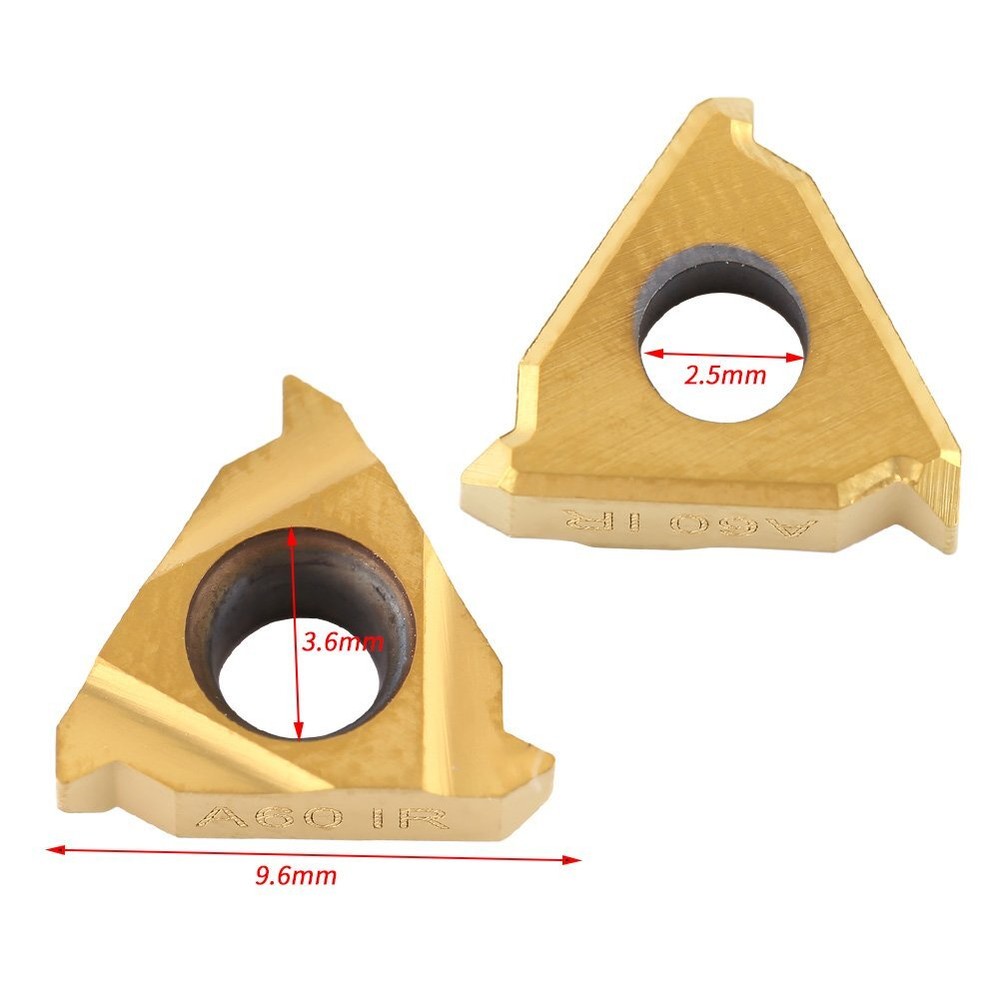 20PCS Lathe Threading Inserts Carbide Turning Inserts 11IR A60 CNC Blade