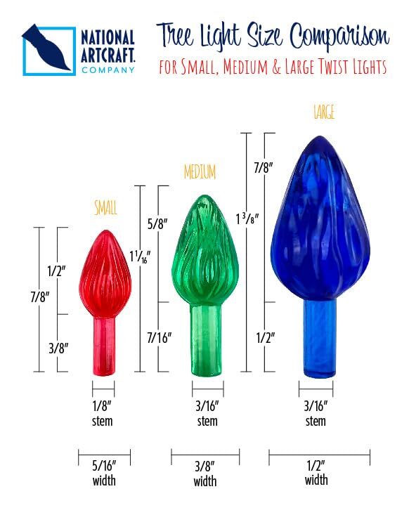 ® Medium Twist-Ceramic Christmas Tree Lights - Blue 144 Pcs