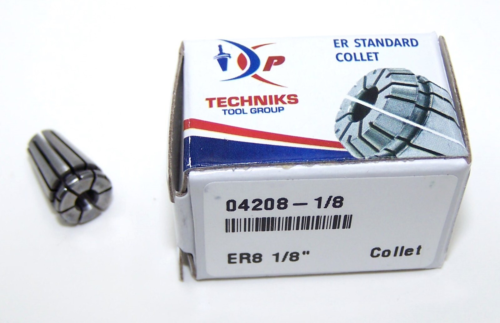 04208-1/8 Techniks ER8 COLLET 1/8" PRECISION - .0002" T.I.R