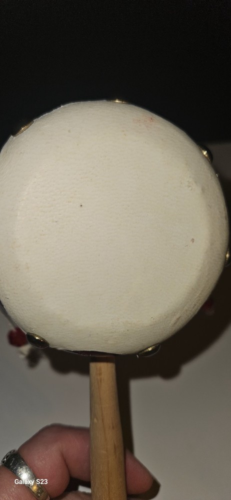 Decorative Mexican Spinning Drum/Monkey Drum 7.5"