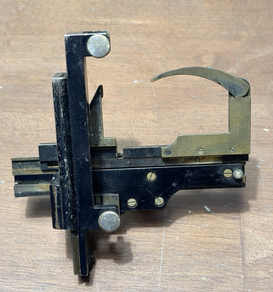 Vtg Spencer Mechanical Stage Microscope Caliper Accessory for Laboratory