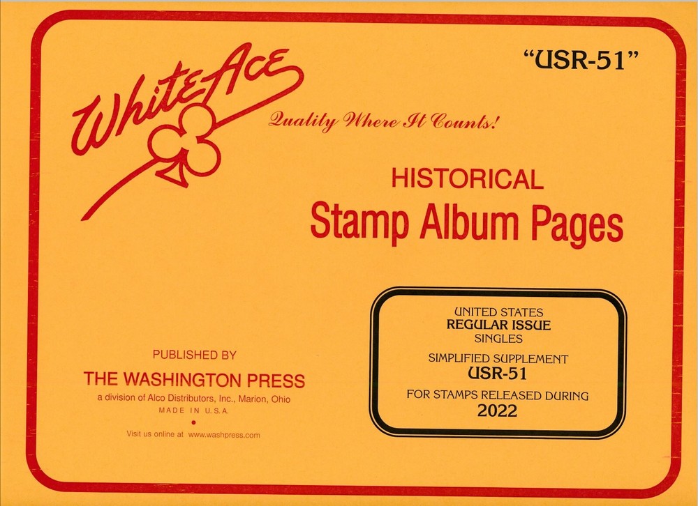 WHITE ACE 2022 US Regular Issue Singles Simplified Album Supplement USR-51