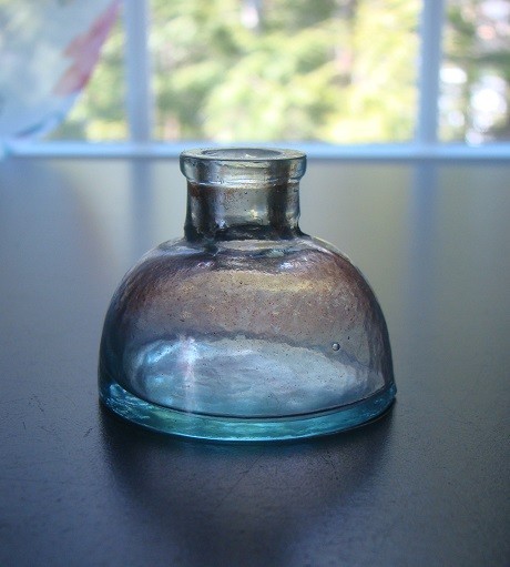 Antique Aqua-Blue BILLINGS Igloo Ink Bottle