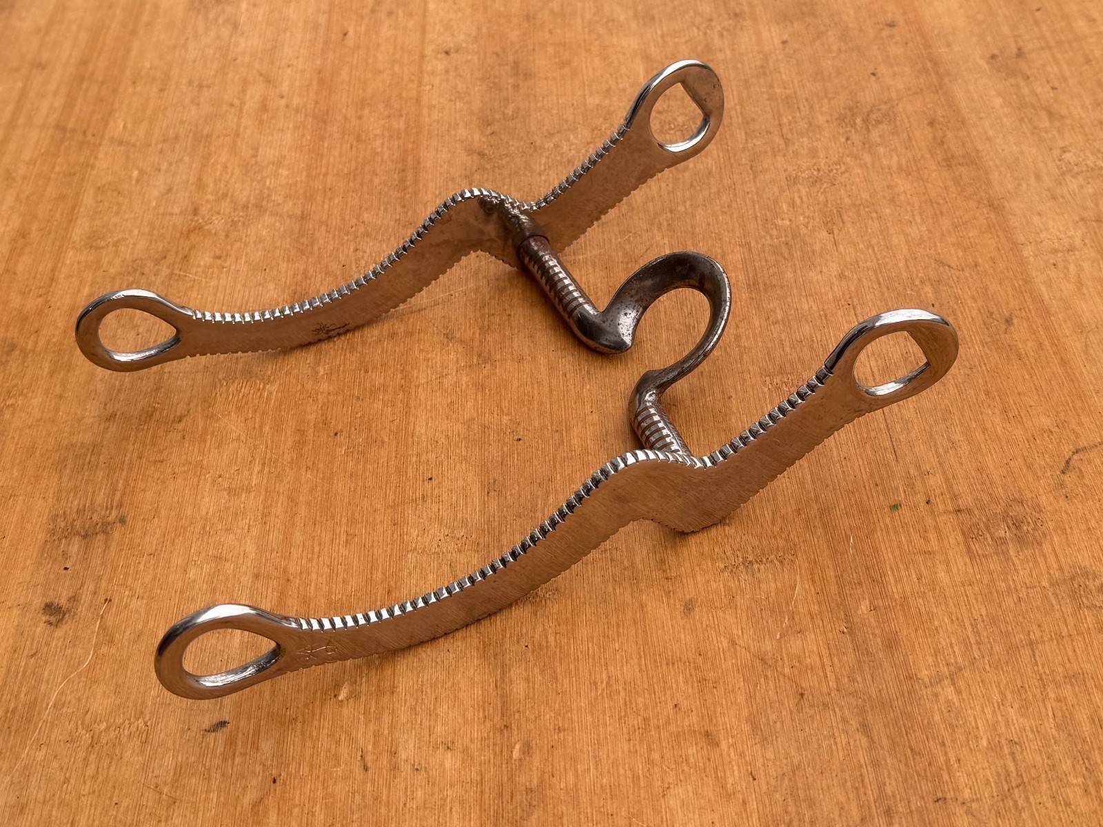 Vintage LES VOGT P408 Frog Port Western Show Horse Bit ~ 5"