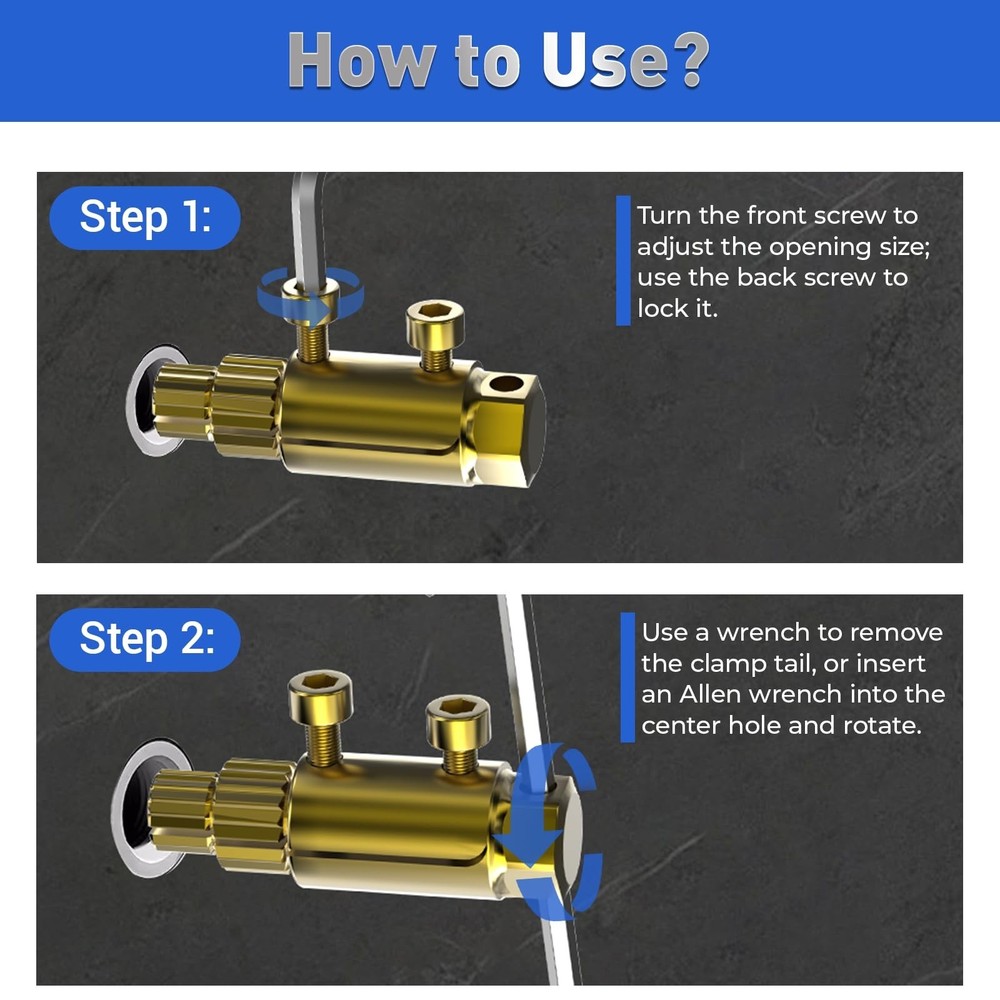 Broken Pipe Extractor Tool Set 1/2"-1" Gold, Faucet & Valve Removal Kit, Rust...