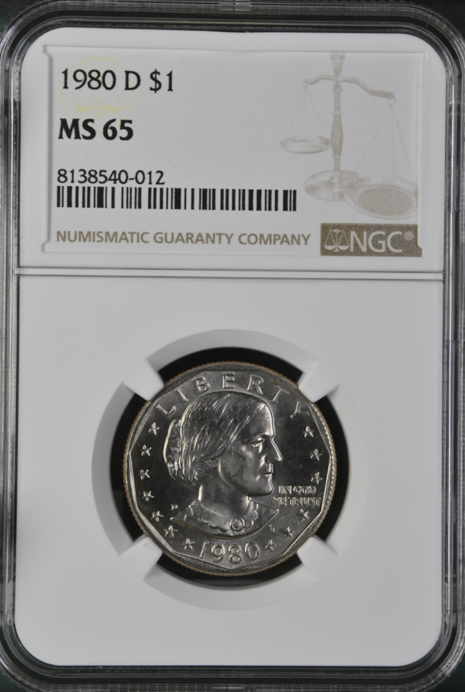 1980 D Susan B. Anthony Dollar NGC MS65