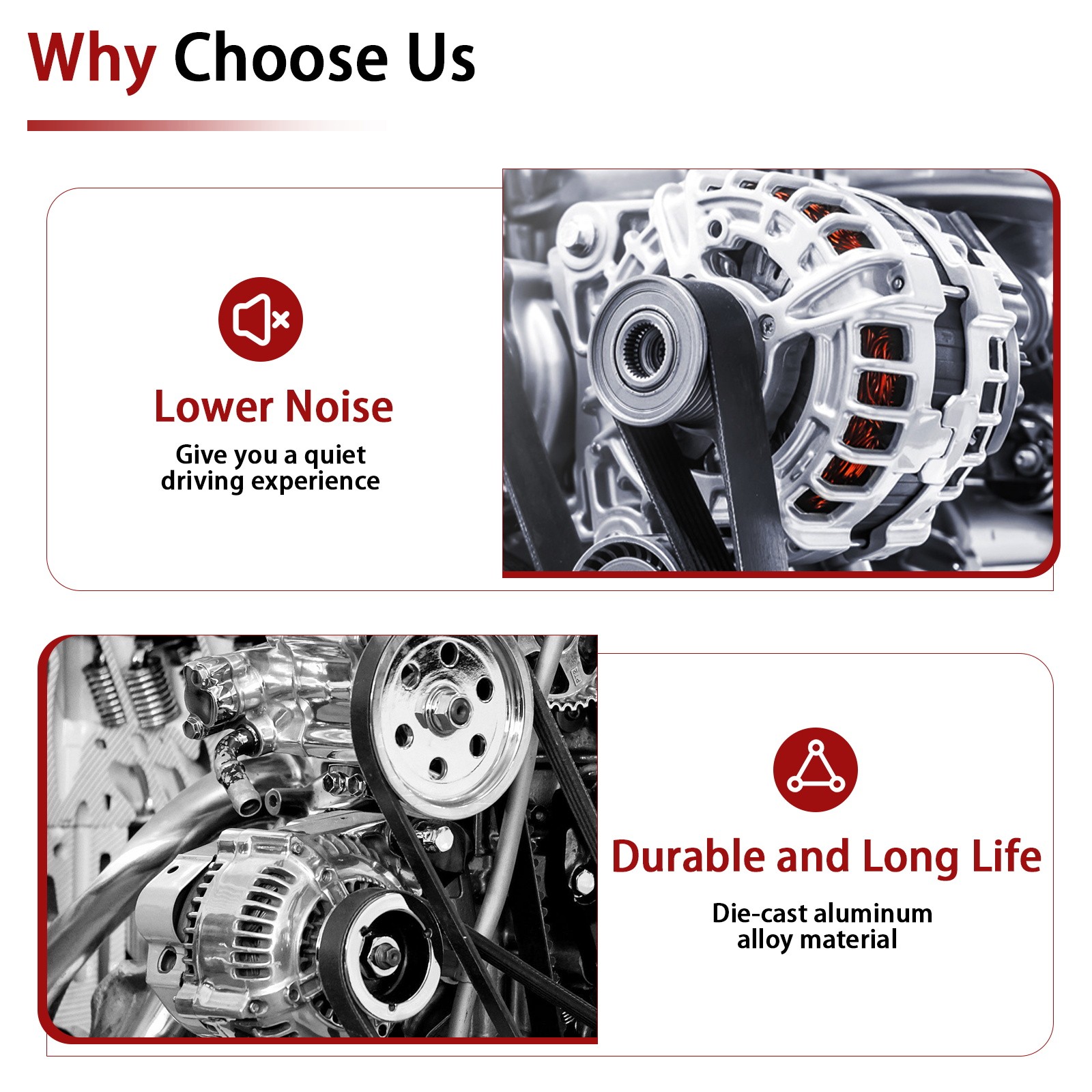 For Chevy Camaro 1994 V8 5.7L With Post B+ Terminal Alternator 10463680