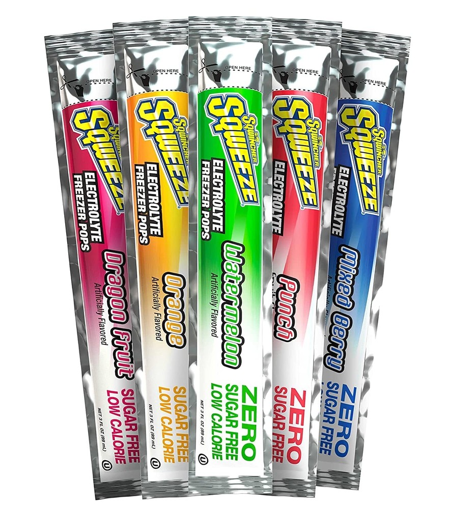 Electrolyte Freezer Pops Zero Sugar Assorted Flavors 50 Total Pops