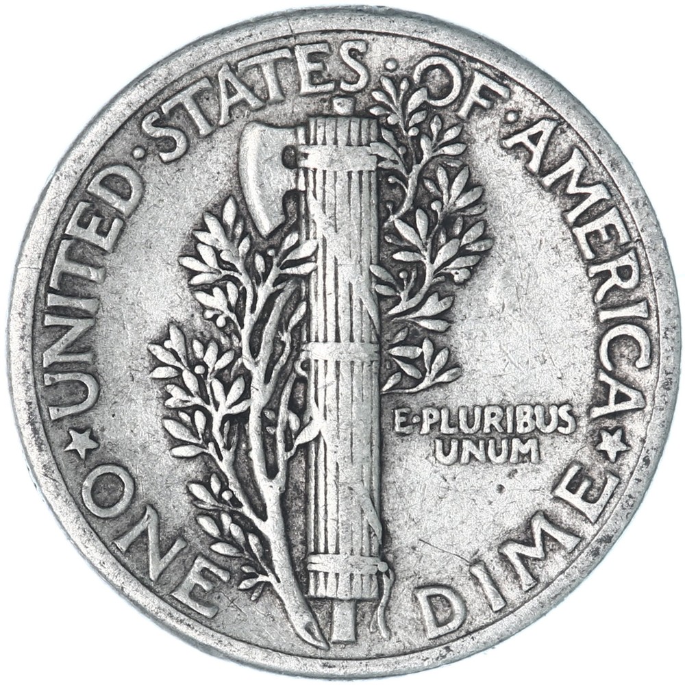 1942 (P) Mercury Dime 90% Silver Very Fine VF
