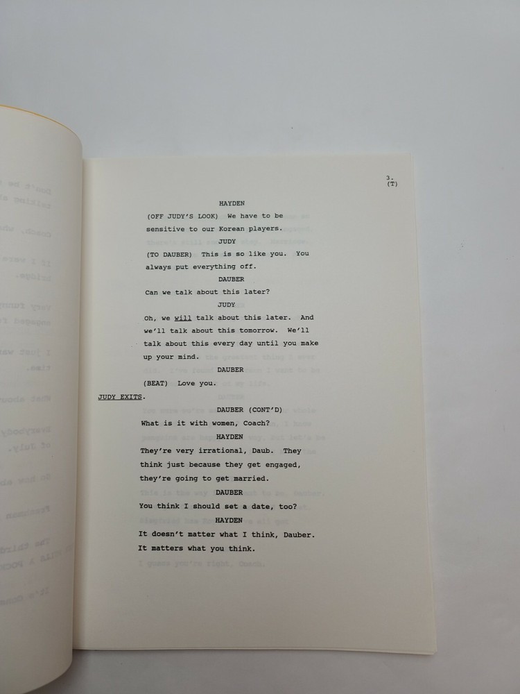COACH / Jeremy Stevens 1994 TV Script "Something Old, Something New"