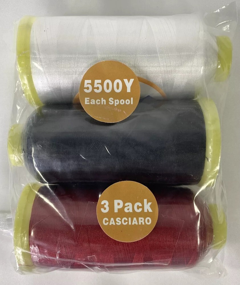 Embroidery Machine Thread Polyester Sewing Thread- 5500Y Yards On Each Spool.