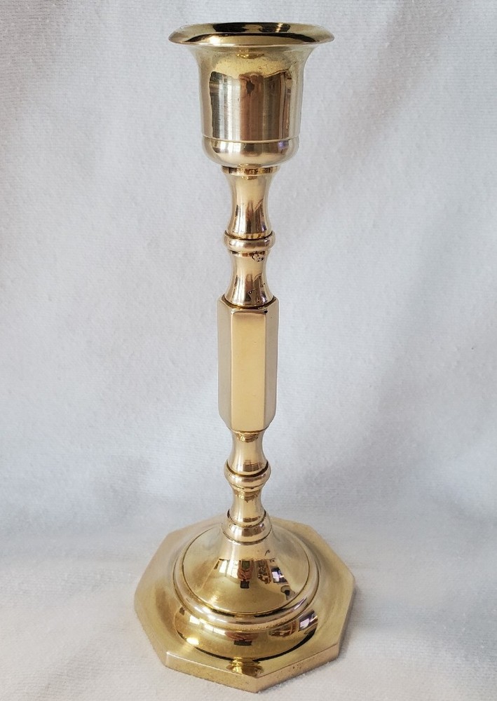Vintage Solid Brass 7.5" Candlestick Made In India
